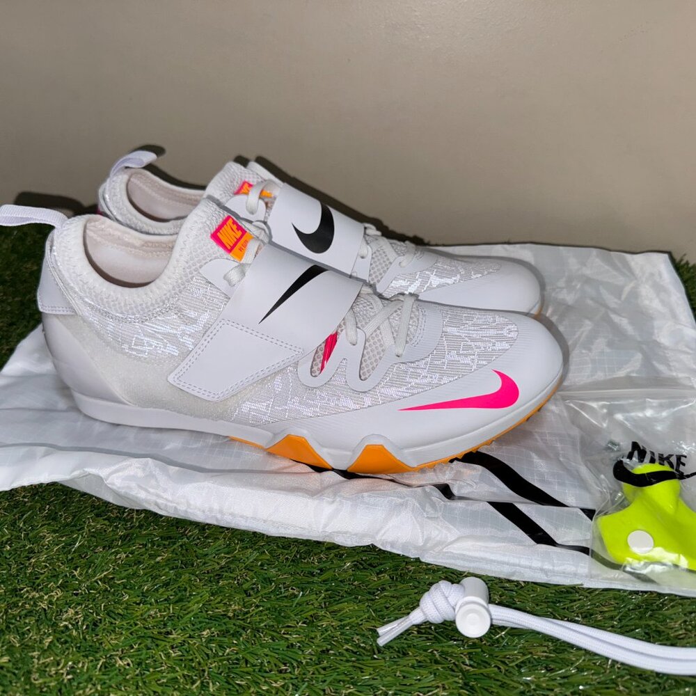 Nike Pole Vault Elite 3 Jumping Track Spikes Shoes White AA1204-101 Men's